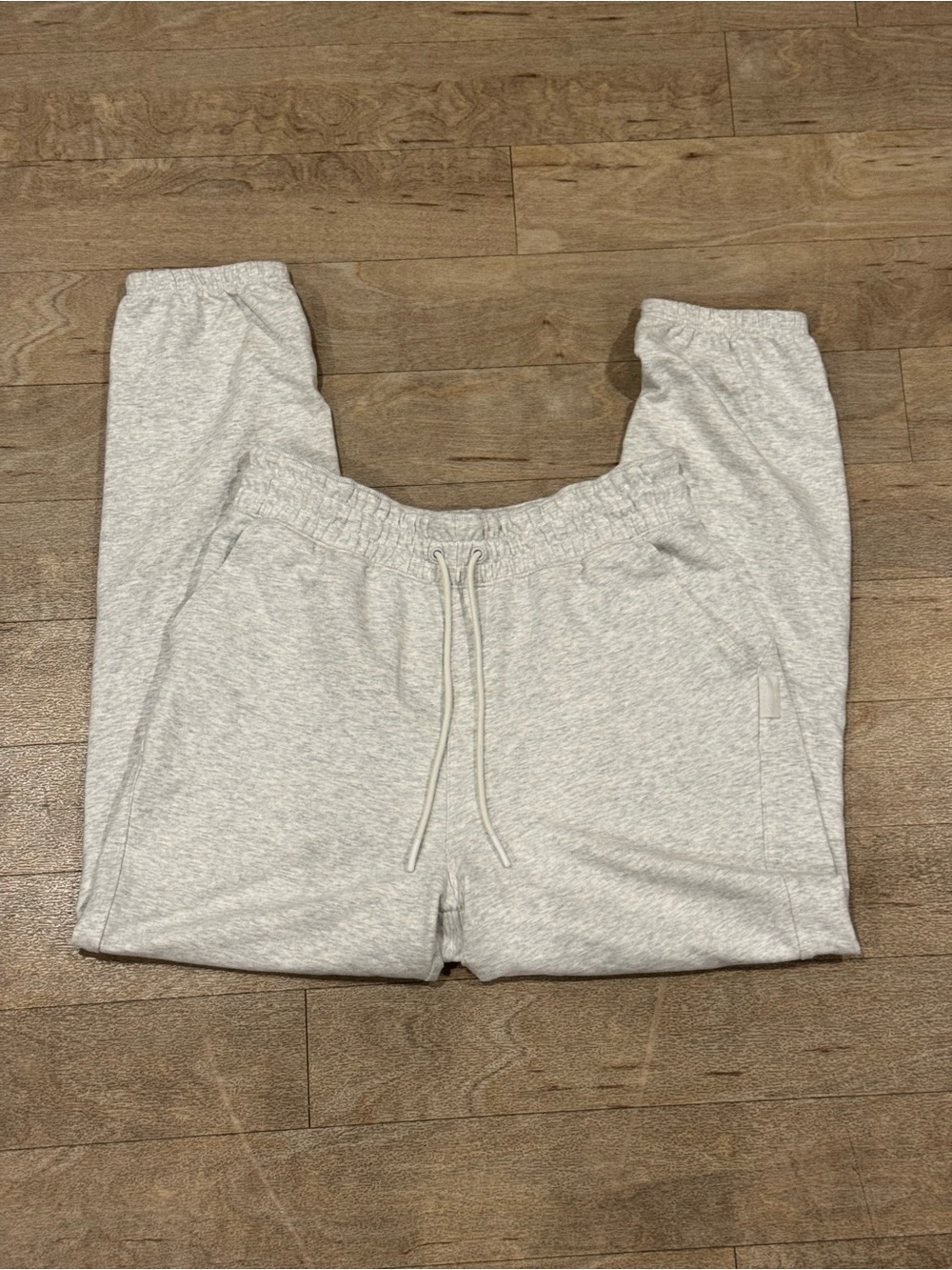 FLX Light Heather Grey Sweatpants Banded Cuffs Size Medium